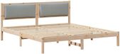 vidaXL Bedframe, lichtgrijs, 180 x 200 cm, massief grenenhout