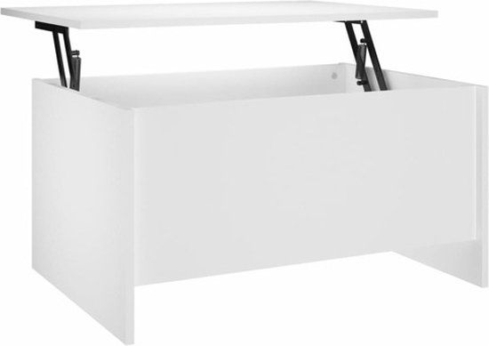 vidaXL Salontafel bewerkt hout wit 80x55,5x41,5 cm