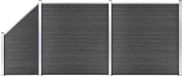 vidaXL Panneau de clôture - Composite - Noir - 446x186 cm