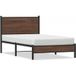 Maison Exclusive Lit en métal aspect chêne marron 107x203cm