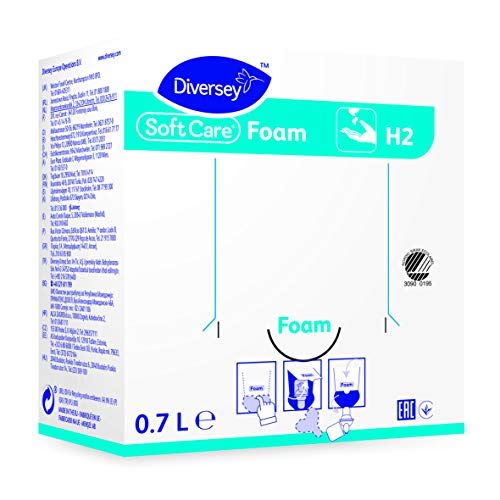 Diversey Soft Care Foam H2 zachte schuimzeep voor handreiniging, 0,7 liter