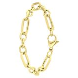Lucardi Dames Plated armband Odila - Staal - Armband - Cadeau - 20 cm - Goudkleurig