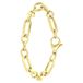 Lucardi Dames Plated armband Odila - Staal - Armband - Cadeau - 20 cm - Goudkleurig