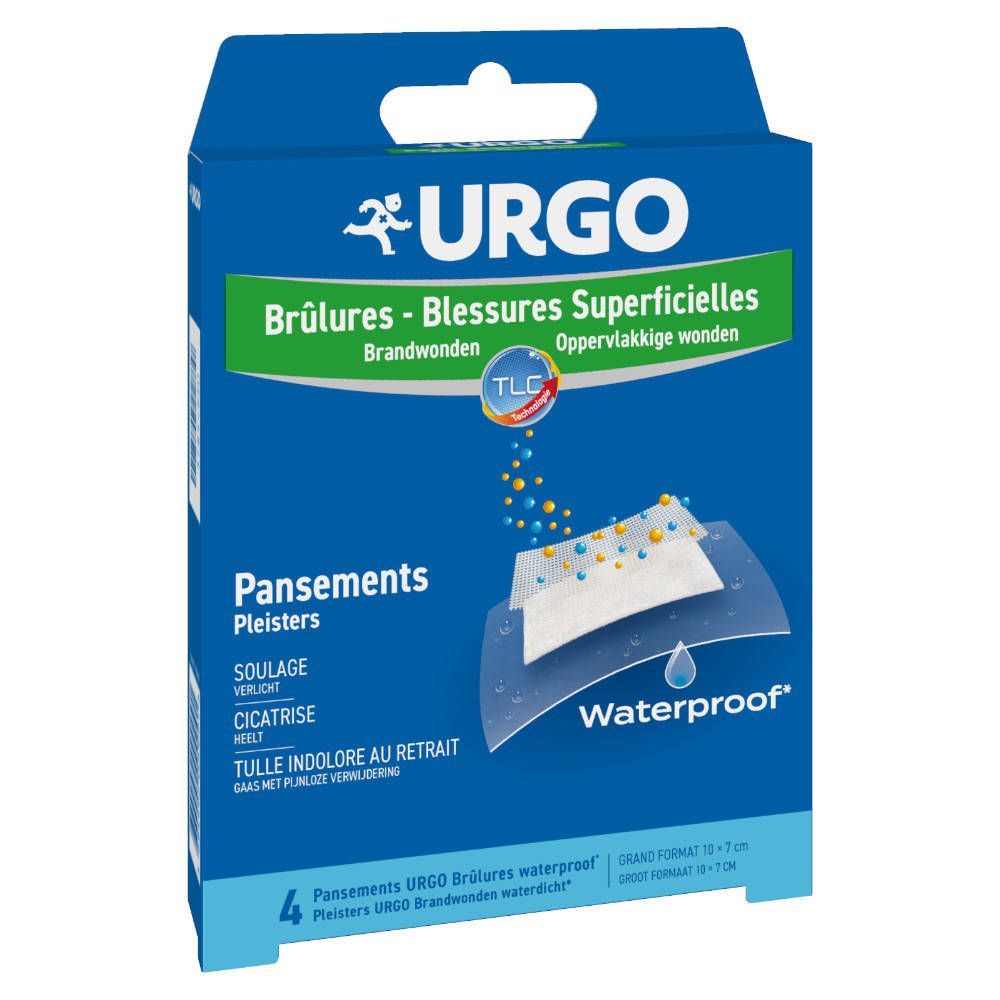 Urgo Oppervlakkige Brandwonden Pleister 10x7cm