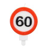 Folat 24255 Taart 60 kaarsen verkeersbord verjaardagskaarsen