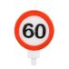Folat 24255 Taart 60 kaarsen verkeersbord verjaardagskaarsen