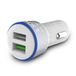 Savio SA-06/W Chargeur de voiture Universel Blanc Allume-cigare Charge rapide Quick Charge 3.0