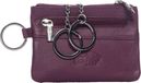 LeonDesign - Leren Sleuteletui met Rits - Fuchsia