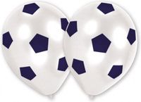 AMSCAN 8 Voetbalballonnen Knoopballonnen Wit/Zwart 27 cm
