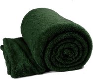 Unique Living Teddy Glitter - Fleece - Plaid - 150 x 200 cm - Dark Green