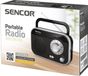 Sencor SRD 210 BS radio Personnel Analogique Noir, Gris, Métallique