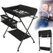 Wan GmbH Table à langer - Table à langer - Soins pour bébé - Pliable et réglable - 80 x 66 x 98 cm - Noir