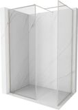 Mexen Kioto-F paroi de douche Walk-in avec cadre 110 x 70 cm, transparent 8 mm, nickel brossé