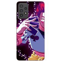 Maniacase Coque Pour Samsung Galaxy A73 Hisoka Morow et les carte hunter x hunter anime