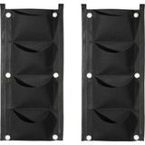 PARKSIDE® Lot de 2 sacs de plantation en feutre. (sac à plantes mural noir)