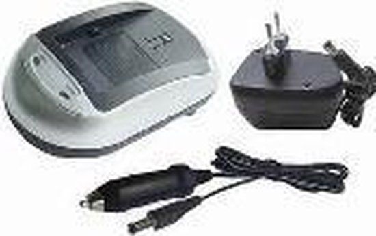 Oplader voor JVC BN-V408U, BN-V416U, BN-V428U - Zwart - Met kabel - Snel laden