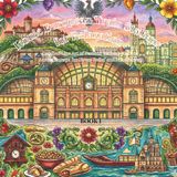Iconic European Train Stations for Relaxation Book I