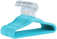 Amazon Basics Fluwelen Kinderkleerhangers met Antislip, voor Babykleding, 29,5cm (11,6in), 30 Stuks, Blauw