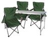 Mojawo 4-teiliges Campingmöbel Set grün Tisch höhenverstellbar + Stühle