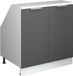 Vicco Rion Kast voor schuine wand – 80 x 81.6 cm met 2 deuren, kastromp 60 cm diepte Antraciet-goud