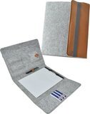 DESQ A4 Schrijfmap - Grijs/Bruin - Kunstleer - Overslag