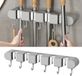 Unyqoos® Fixation murale multifonctionnelle pour balais et outils avec supports adhésifs