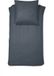 Cinderella Lyn ensemble de housse de couette 1 personne 135x200cm coton anthracite + 1 taie d'oreiller 60x70