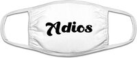 Adios mondkapje | Wit katoenen mondmasker | Herbruikbaar & uitwasbaar