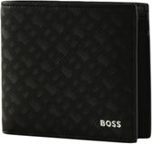 BOSS Leren portemonnee Zair 4 CC Coin Wallet Black zwart