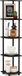 Furinno Hoekrek met 5 niveaus, multifunctioneel rek, composiethout, pvc-buizen, espresso/zwart, 29,46 x 29,46 x 146,56 cm