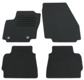 AD Tuning textiel vloermatten voor Ford Mondeo MK4 (06/2007-11/2010) | 4-delig, 100% passend, textiel, zwart, randafwerking, met bevestiging voor links