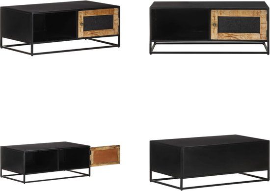 vidaXL Salontafel 90x50x35 cm Ruw Mangohout