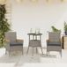 Maison Exclusive - Ensemble de jardin 3 pièces avec coin repas, coussins inclus, en polyrotin gris avec plateau en verre
