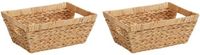 vidaXL Opbergmanden - 2 stuks - Waterhyacint - 38 x 28 x 15 cm - Naturel
