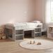 Maison Exclusive - Lit enfant avec rangement, gris béton, 80 x 200 cm