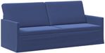 vidaXL 3-zits bank Politieblauw 190 x 81 x 82 cm fluweel