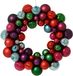 Decoris Kerstballen kerstkrans - gekleurd - D38 cm - kunststof