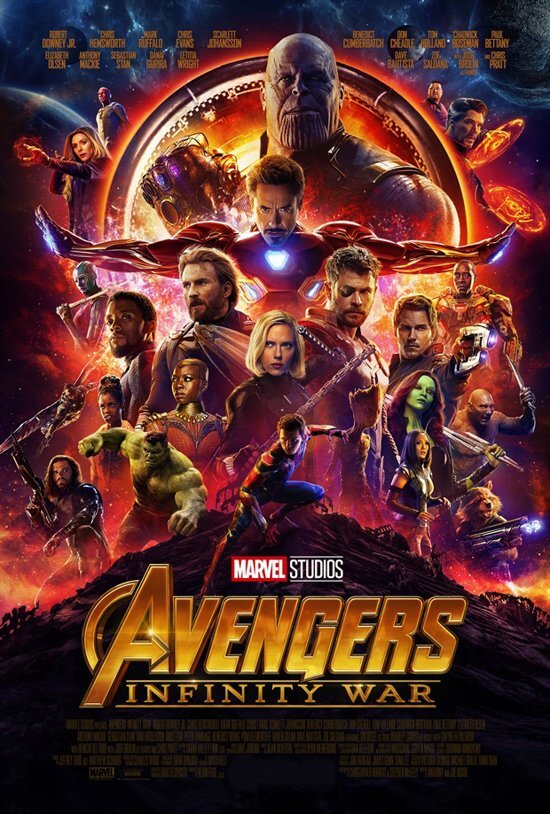 - The Avengers: Infinity War (Bluray