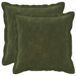 vidaXL - Kussensloop - 2 - pcs - HOUTEN - Groen - 45 - x - 45 - cm - Microfiber - Fleece
