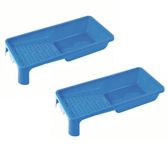 Sorex Import Export 4x stuks bacs à peinture pour rouleaux de peinture/rouleaux laque bleus jusqu'à 10 cm