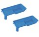 Sorex Import Export 4x stuks bacs à peinture pour rouleaux de peinture/rouleaux laque bleus jusqu'à 10 cm