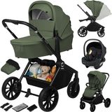 Lionelo Mika Plus Kinderwagen 3-in-1 met i-Size Autostoel - Groen