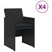 vidaXL Fauteuils de jardin 4 pièces avec coussins polyrotin acier noir