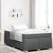 vidaXL Bedframe met matras Donkergrijs 120 x 190 cm Stof