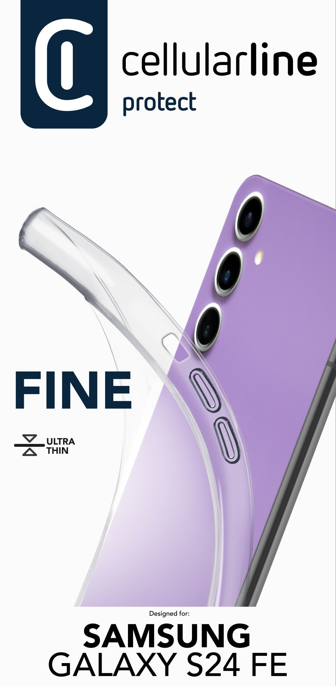 Cellularline Fine Telefoonhoesje Voor Samsung S24 Fe Transparant