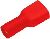 Orbit Electronic Platte stekker - Kabelschoen - Vrouwelijk - Geïsoleerd - 6.3x0.8mm - 0.5-1.5mm² - Rood - 25 stuks