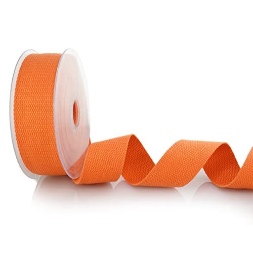 Trimz Webbing, Katoen, Oranje, 10m x 40mm