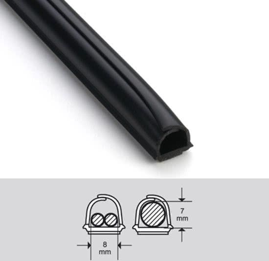 inofix Cablefix 2201 Zwart 8 x 7 mm