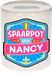 Bellatio Decorations Kinder spaarpot met naam - Nancy - keramiek - met dop - wit