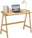 Merkloos Relaxdays Bureau hout - 81,5 x 107 x 48,5 cm - lichtbruin